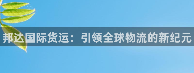 k豆钱包正规吗：邦达国际货运：引领全球物流的新纪元