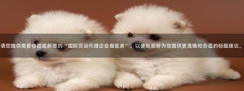 k豆钱包入口：请您提供需要修改或新增的“国际货运代理企业